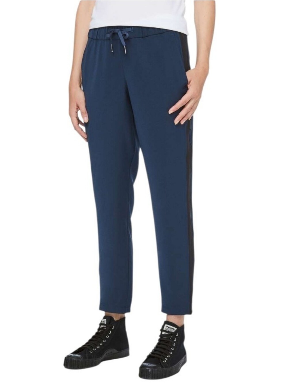 Lululemon On The Fly Pant Woven *Track Stripe True Navy / Black
